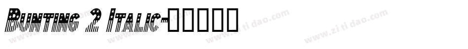 Bunting 2 Italic字体转换